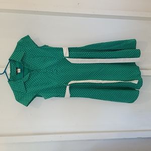 Green Size M Retro Soda Fountain Dress